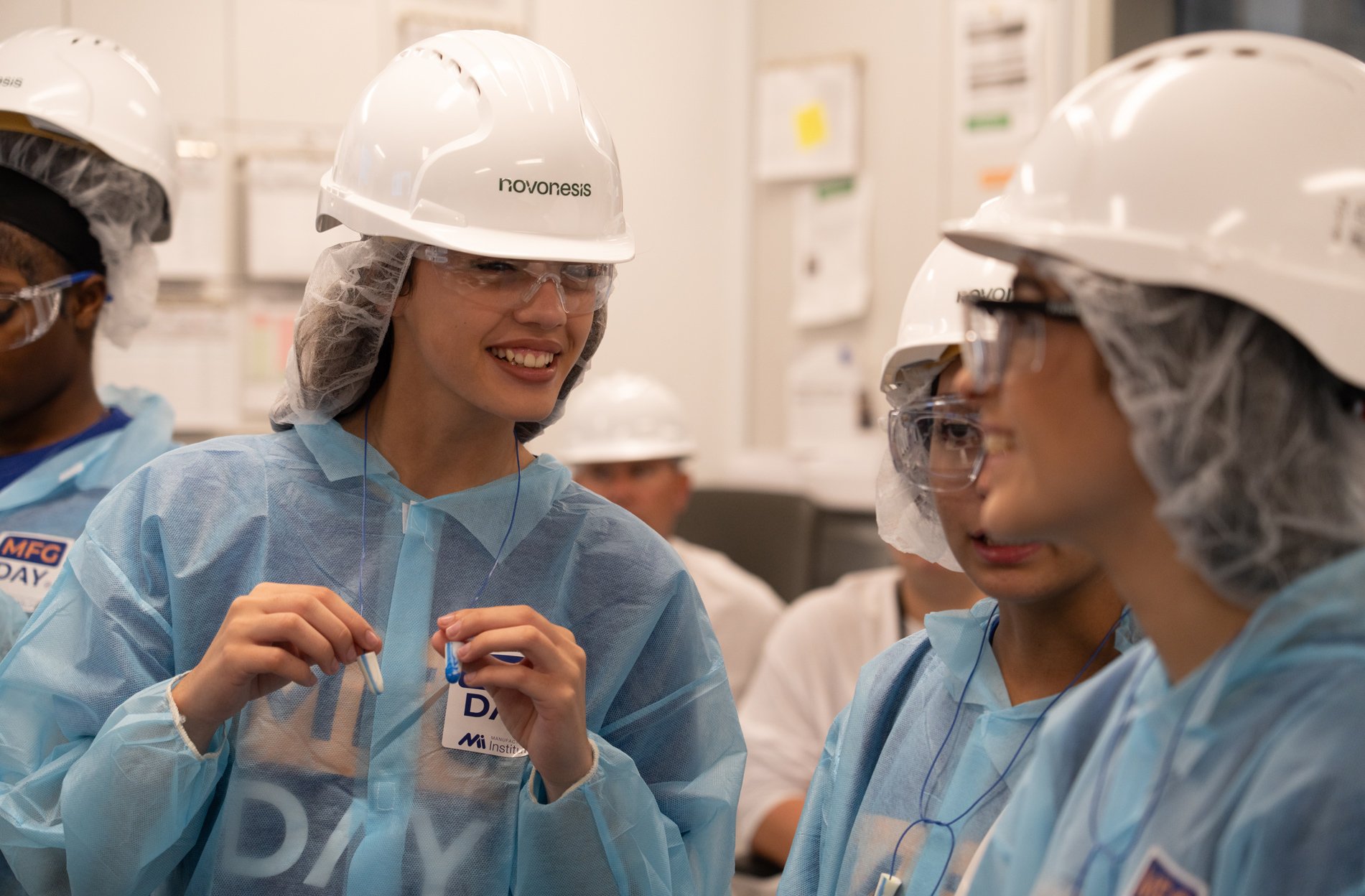 Franklin County 10th graders toured the Novonesis North America Headquarters in Franklinton, North Carolina.