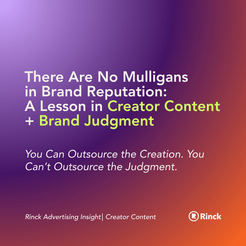 There Are No Mulligans in Brand Reputation: A Lesson in Creator Content + Brand Judgment